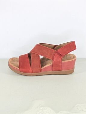 Earth Origins Cadence Carren Brick Wedge Sandals Size 9.5